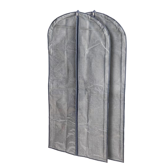 Household Essentials 56" Denim Blue Hanging Zippered Garment Storage Bag, 2ct.